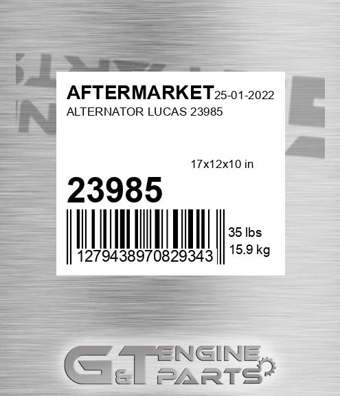 23985 Alternator Lucas for AFTERMARKET