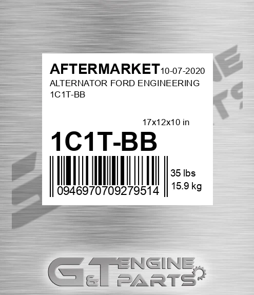 1C1T-BB Alternator Ford Engineering 1c1t-bb for AFTERMARKET
