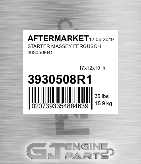 3930508R1 Starter Massey Ferguson for AFTERMARKET