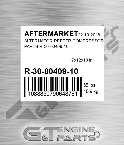R-30-00409-10 Alternator Reefer Compressor & Parts R-30-00409-10 for AFTERMARKET