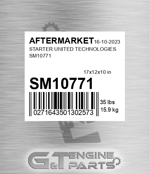 SM10771 Starter United Technologies for AFTERMARKET