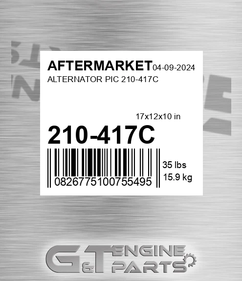 210-417C Alternator Pic 210-417c for AFTERMARKET
