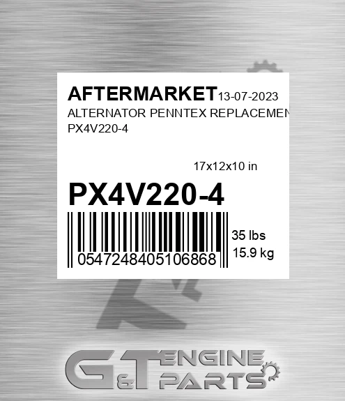 PX4V220-4 Alternator Penntex Replacement Px4v220-4 for AFTERMARKET