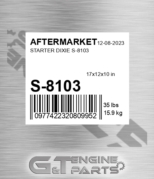 S-8103 Starter Dixie S-8103