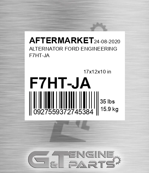 F7HT-JA Alternator Ford Engineering F7ht-ja for AFTERMARKET