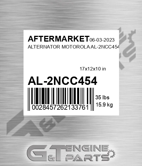 AL-2NCC454 Alternator Motorola Al-2ncc454 for AFTERMARKET
