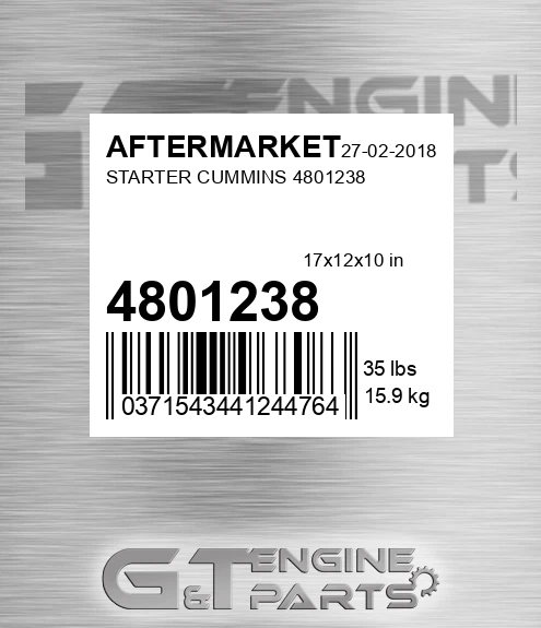 4801238 AFTERMARKET Starter Cummins