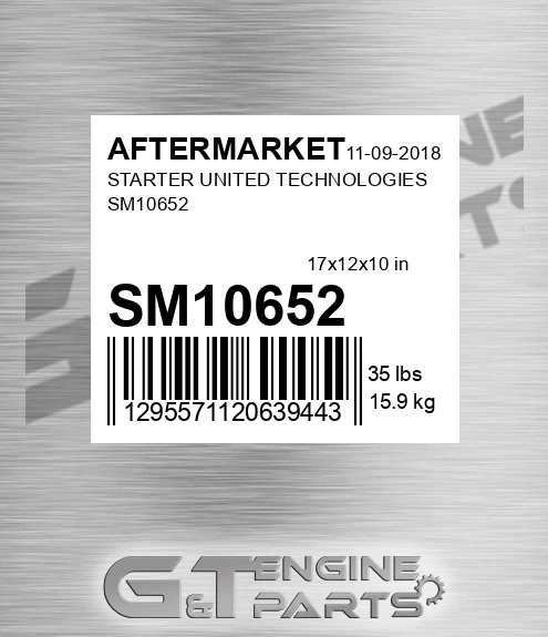 SM10652 Starter United Technologies for AFTERMARKET