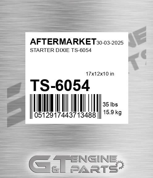 TS-6054 Starter Dixie Ts-6054 for AFTERMARKET