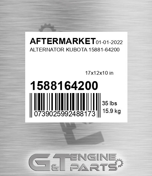 1588164200 Alternator Kubota