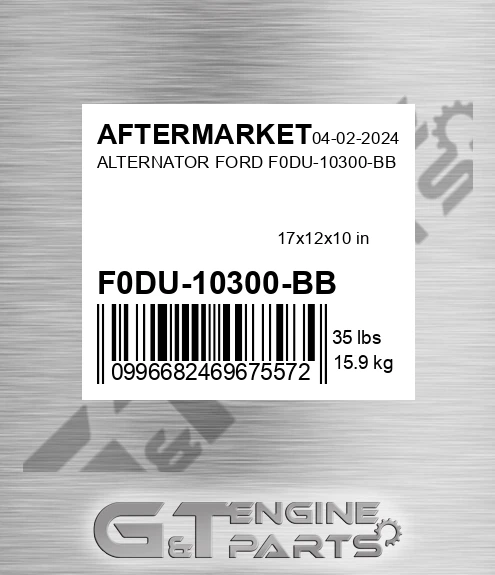 F0DU-10300-BB Alternator Ford F0du-10300-bb for AFTERMARKET