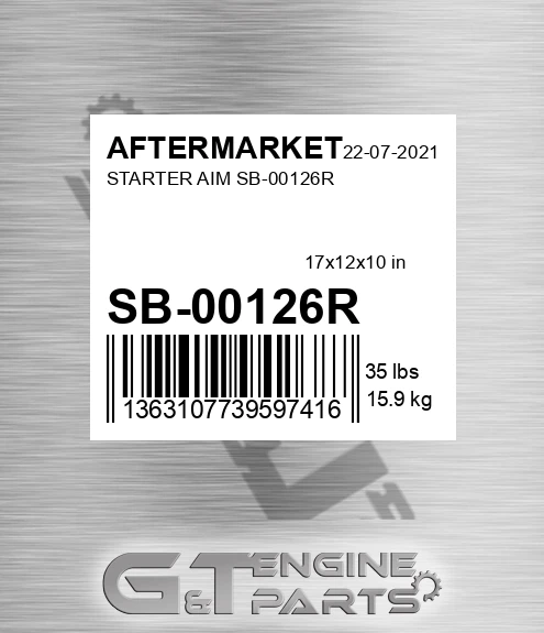SB-00126R Starter Aim Sb-00126r for AFTERMARKET