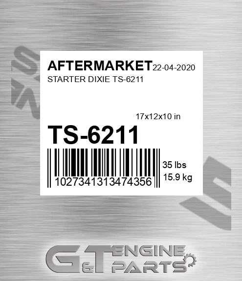 TS-6211 Starter Dixie Ts-6211 for AFTERMARKET