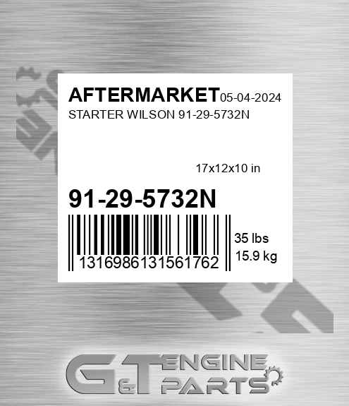 91-29-5732N Starter Wilson 91-29-5732n for AFTERMARKET