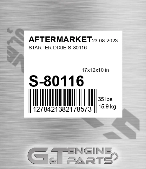 S-80116 Starter Dixie S-80116 for AFTERMARKET