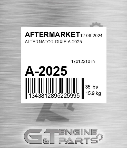 A-2025 Alternator Dixie A-2025 for AFTERMARKET