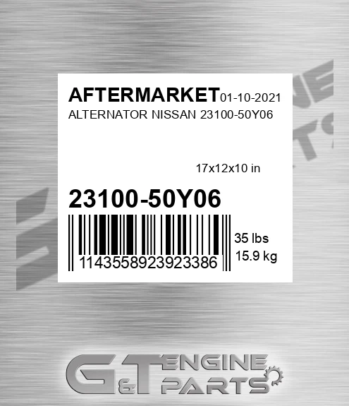 23100-50Y06 Alternator Nissan 23100-50y06 for AFTERMARKET