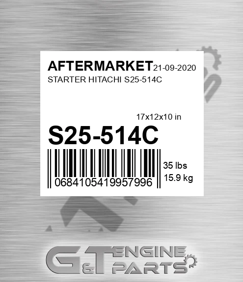 S25-514C Starter Hitachi S25-514c for AFTERMARKET