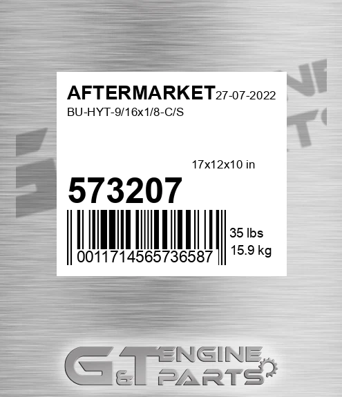 573-207 Bu-hyt-9/16x1/8-c/s for AFTERMARKET