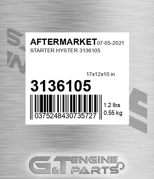 3136105 AFTERMARKET Starter Hyster