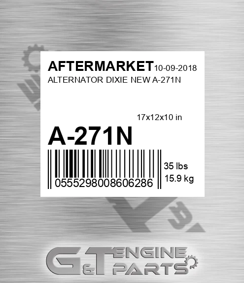 A-271N Alternator Dixie New A-271n for AFTERMARKET