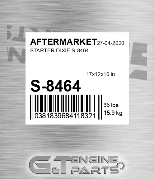 S-8464 Starter Dixie S-8464 for AFTERMARKET