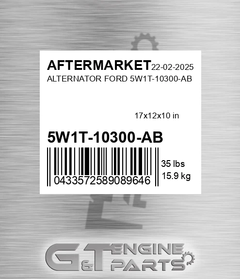 5W1T-10300-AB Alternator Ford 5w1t-10300-ab for AFTERMARKET