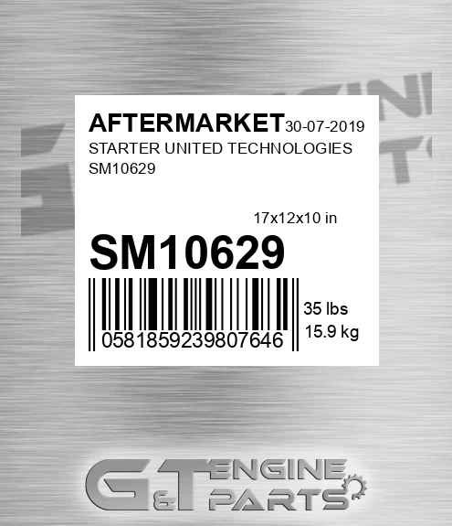 SM10629 Starter United Technologies for AFTERMARKET