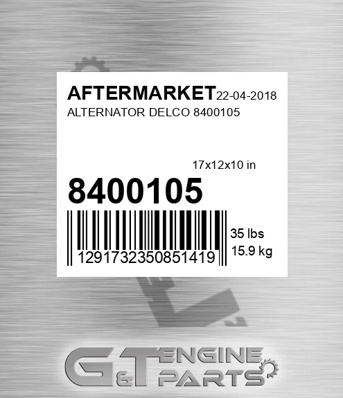 8400105 Alternator Delco for AFTERMARKET