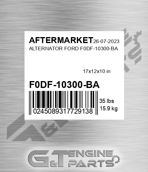 F0DF-10300-BA Alternator Ford F0df-10300-ba for AFTERMARKET