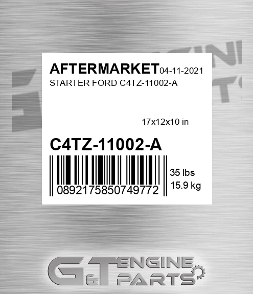 C4TZ-11002-A Starter Ford C4tz-11002-a for AFTERMARKET