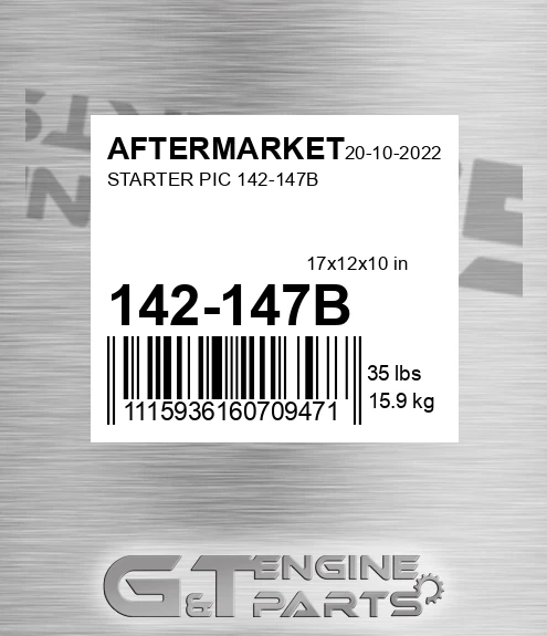 142-147B Starter Pic 142-147b for AFTERMARKET