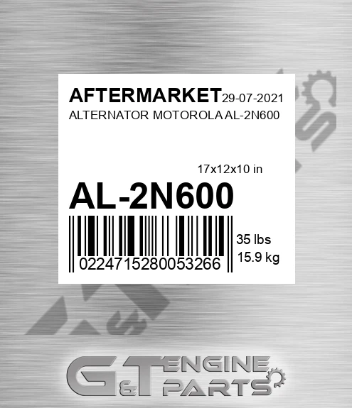 AL-2N600 Alternator Motorola Al-2n600 for AFTERMARKET