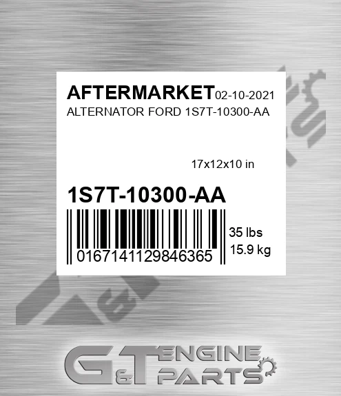 1S7T-10300-AA Alternator Ford 1s7t-10300-aa for AFTERMARKET