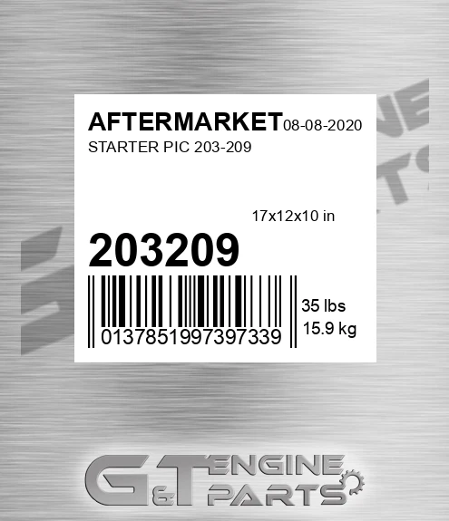 203209 Starter Pic for AFTERMARKET