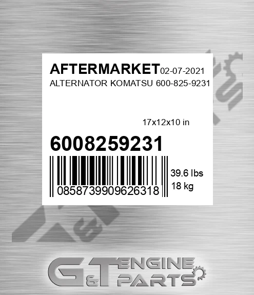 6008259231 Alternator Komatsu for AFTERMARKET