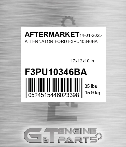 F3PU10346BA Alternator Ford F3pu10346ba for AFTERMARKET