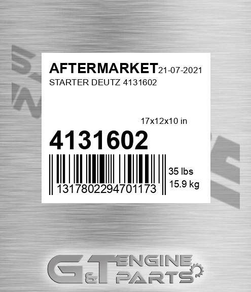 4131602 Starter Deutz for AFTERMARKET