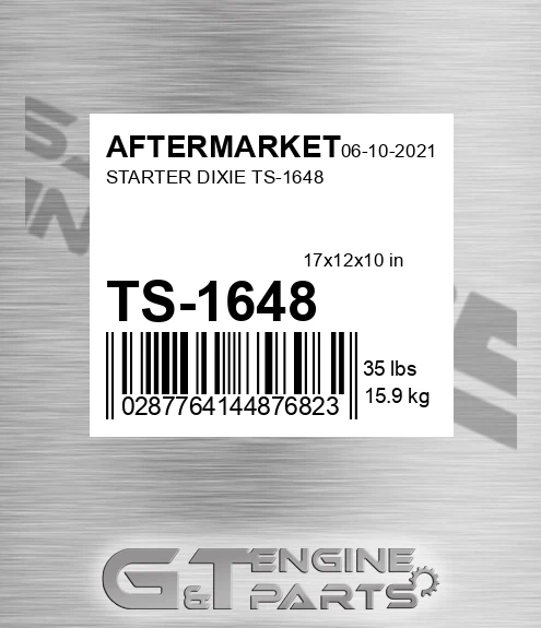 TS-1648 Starter Dixie Ts-1648 for AFTERMARKET
