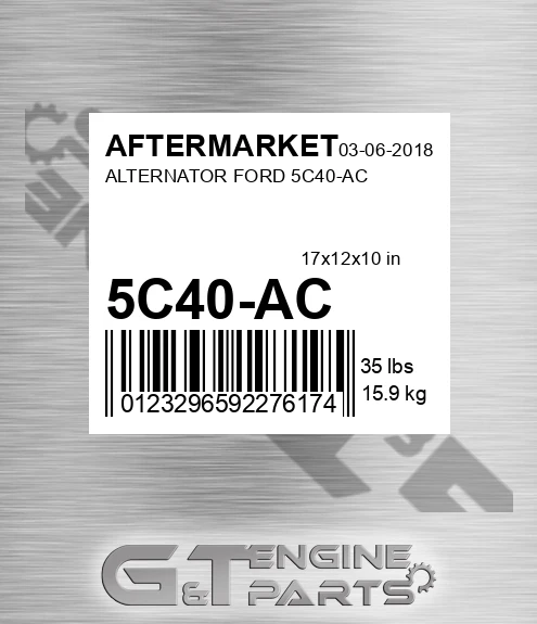 5C40-AC Alternator Ford 5c40-ac for AFTERMARKET