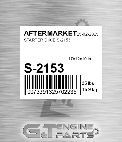 S-2153 Starter Dixie S-2153 for AFTERMARKET