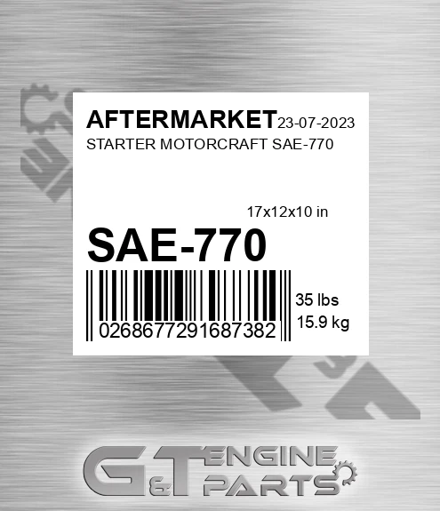 SAE-770 Starter Motorcraft Sae-770 for AFTERMARKET
