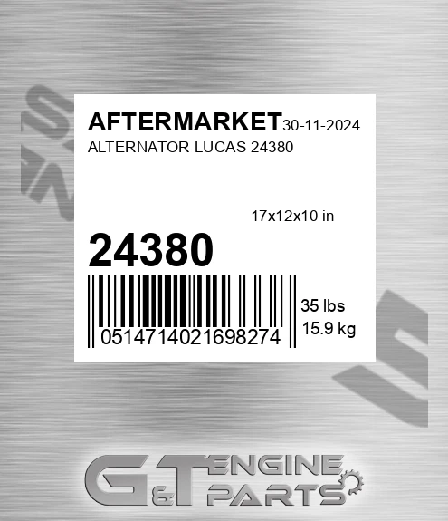 24380 Alternator Lucas for AFTERMARKET