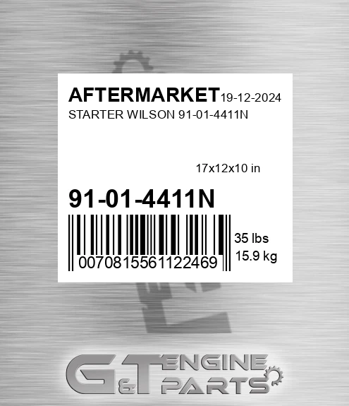 91-01-4411N Starter Wilson 91-01-4411n for AFTERMARKET