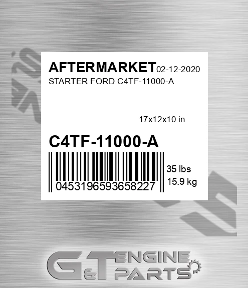 C4TF-11000-A Starter Ford C4tf-11000-a for AFTERMARKET