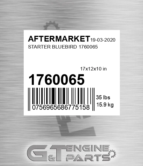 1760065 Starter Bluebird