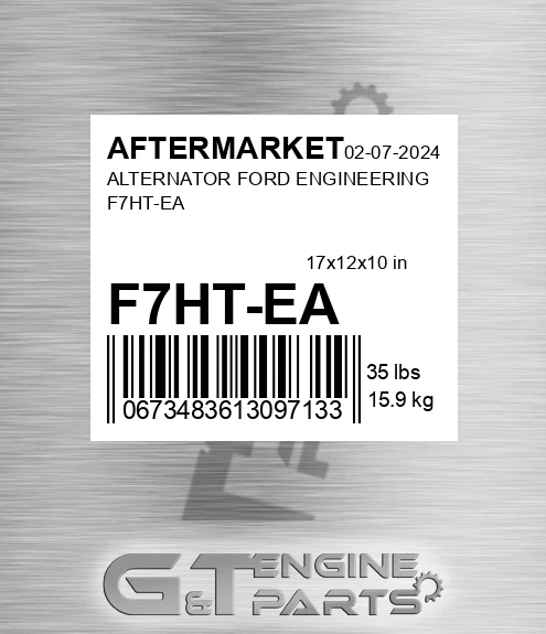 F7HT-EA Alternator Ford Engineering F7ht-ea for AFTERMARKET