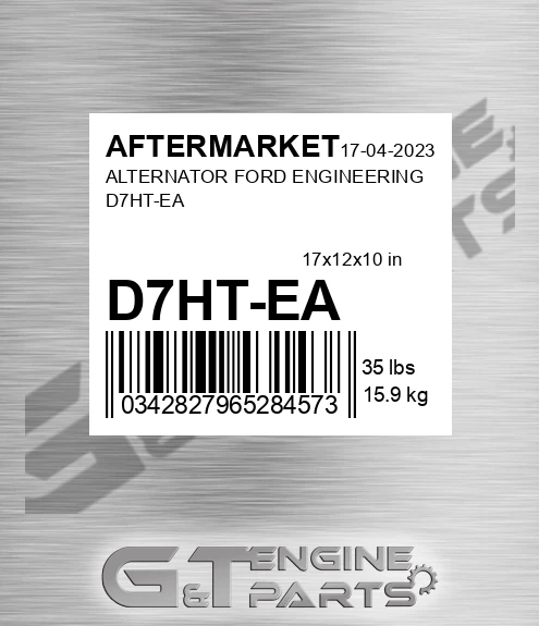 D7HT-EA Alternator Ford Engineering D7ht-ea for AFTERMARKET