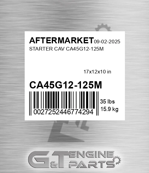 CA45G12-125M Starter Cav Ca45g12-125m for AFTERMARKET