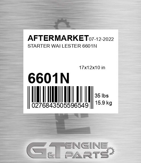 6601N Starter Wai Lester for AFTERMARKET